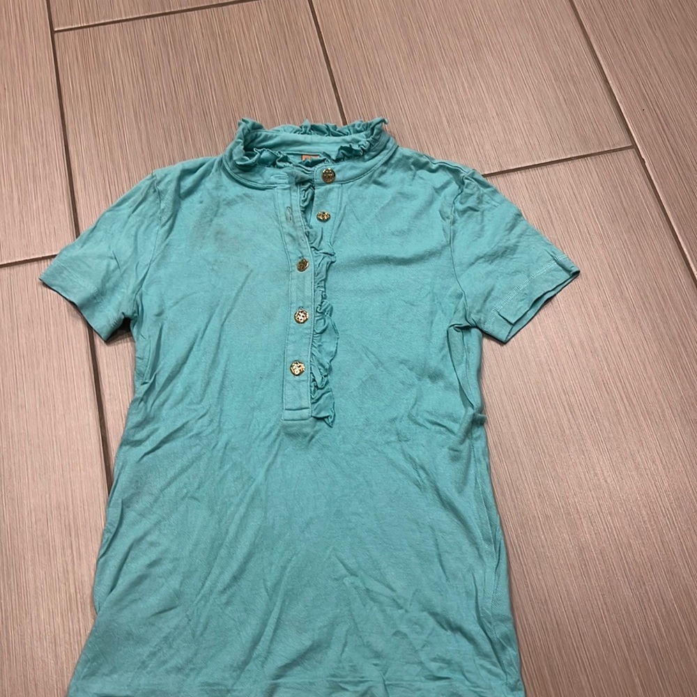 Tory Burch ruffle polo